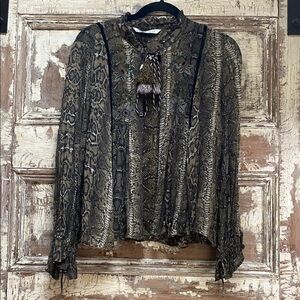 Zara Animal Print Top, Size Small